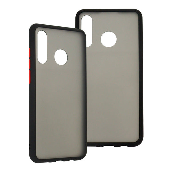 Funda Ghia Humo Semitransparente, Borde Negro Con Mica Para Huawei P30 Lite