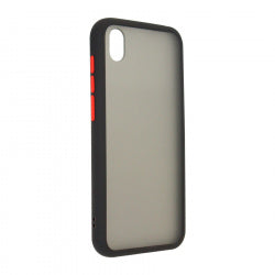 Funda Ghia Humo Semitransparente, Borde Negro Con Mica Para Huawei Y5