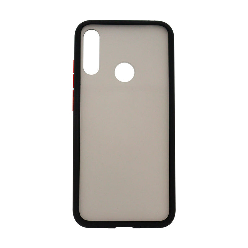 Funda Ghia Humo Semitransparente, Borde Negro Con Mica Para Huawei Y6 2019