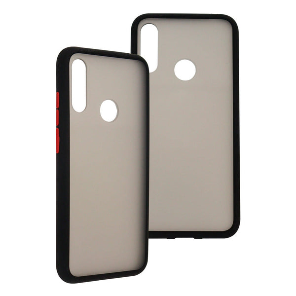 Funda Ghia Humo Semitransparente, Borde Negro Con Mica Para Huawei Y6 2019