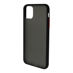 Funda Ghia Humo Semitransparente, Borde Negro Con Mica Para Iphone 11