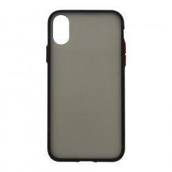 Funda Ghia Humo Semitransparente, Borde Negro Con Mica Para Iphone Xs/X