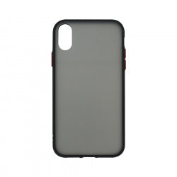 Funda Ghia Humo Semitransparente, Borde Negro Con Mica Para Iphone Xr