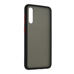 Funda Ghia Humo Semitransparente, Borde Negro Con Mica Para Samsung A30s