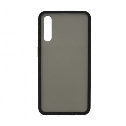 Funda Ghia Humo Semitransparente, Borde Negro Con Mica Para Samsung A30s