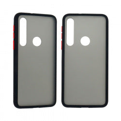 Funda Ghia Humo Semitransparente, Borde Negro Para Motorola G8 Play