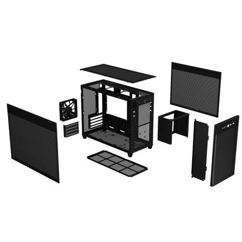 Gabinete Asus Ap201, Blk, Mesh, Midtower