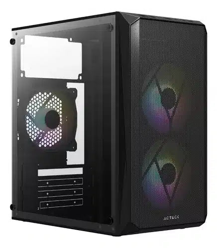 Gabinete acteck doom m-atx f. Atx plus 500w usb 3.0 negro ac-935739