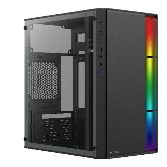 Gabinete Acteck Fusion Ii M-Atx Fuente Atx500w Usb 3.0 Negro Ac-935753