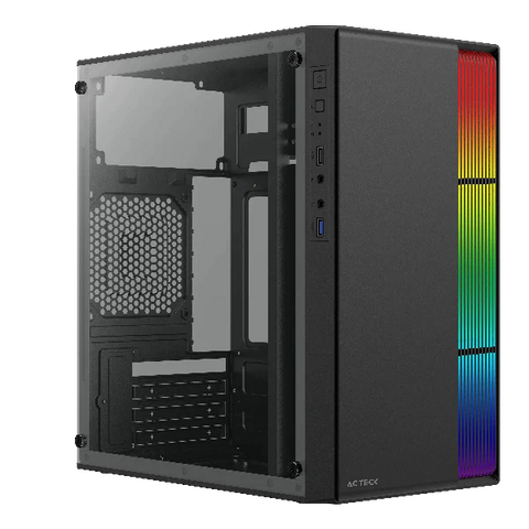 Gabinete Acteck Fusion Ii M-Atx Fuente Atx500w Usb 3.0 Negro Ac-935753