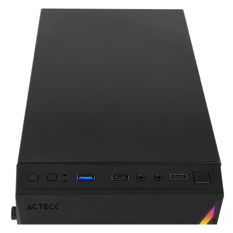 Gabinete Acteck Kioto Compact Micro Tower Rgb 3.0 500w Acril Ac-933070