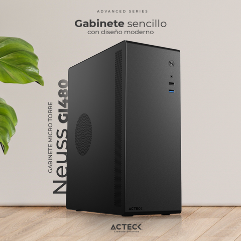 Gabinete Acteck Neuss Gs480 Fuente De 450w Negro Ac-935142