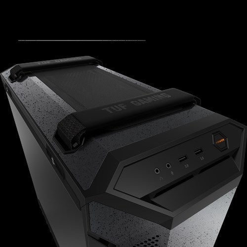 Gabinete ASUS TUF Gaming GT501 con Ventana RGB, Midi Tower, ATX/EATX/Micro ATX/Mini-ITX, USB 3.1, sin Fuente, 4 Ventiladores Instalados, Negro