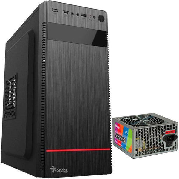 Gabinete Atx Micro Atx Con Fuente De Poder 500w Pc Stylos, (Stpgac4b)