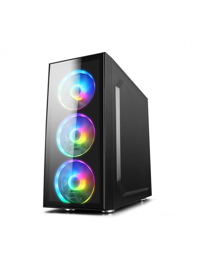 Gabinete Balamrush Dragonfly Negro Atx, Matx 3fan Rgb Usb 3.0 Br-929561