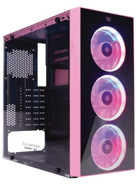 Gabinete Balamrush Dragonfly Rosa Atx-Matx 3fan Rgb Usb 3.0 Br-932806