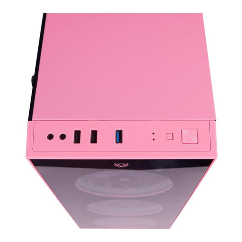 Gabinete Balamrush Dragonfly Rosa Atx-Matx 3fan Rgb Usb 3.0 Br-932806