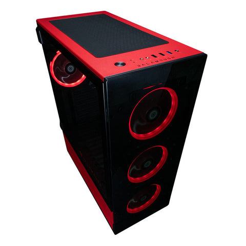 Gabinete Balamrush Thinos E-Atx Rgb Usb 3.0 Cristal Rojo Br-932257