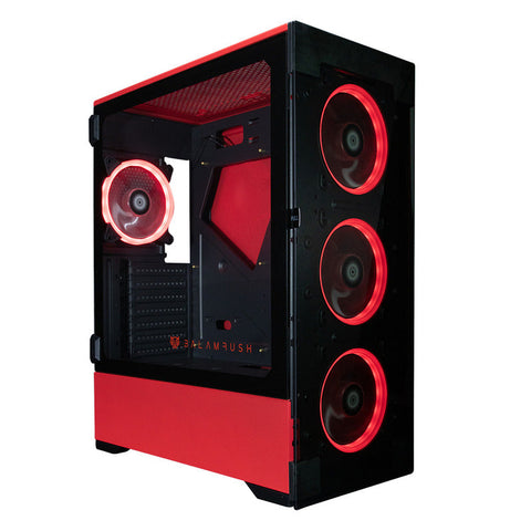Gabinete Balamrush Thinos E-Atx Rgb Usb 3.0 Cristal Rojo Br-932257