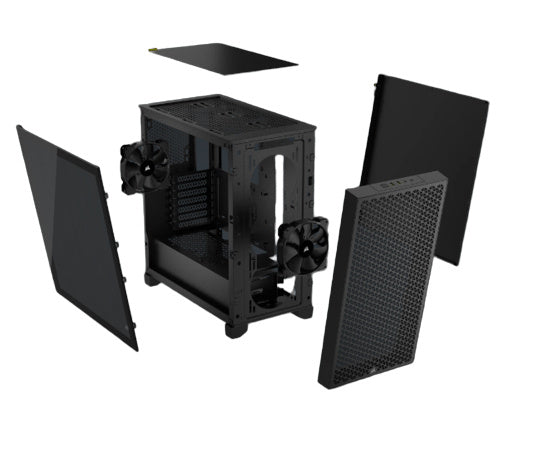 Gabinete Corsair 3000D Airflow Cc-9011251-Ww Mt Black 2Xsp120 Tg