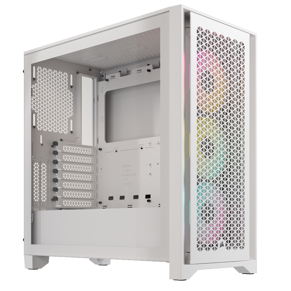 Gabinete Corsair Icue 4000D Rgb Airflow Mid-Tower, White Cc-9011241-Ww