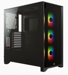 Gabinete Corsair Icue 4000x Rgb Black Tg Atx Cc-9011204-Ww