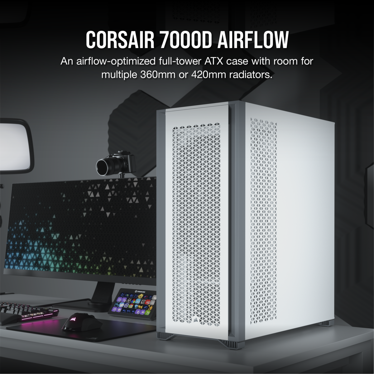 Gabinete Corsair Icue 7000d Airflow White Tg Eatx Cc-9011219-Ww