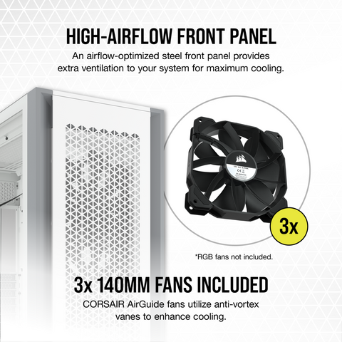 Gabinete Corsair Icue 7000d Airflow White Tg Eatx Cc-9011219-Ww