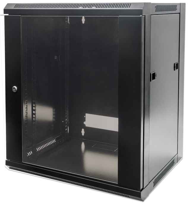 Gabinete De 19 Para Pared 6u Intellinet Flatpack Negro 711715
