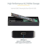 Gabinete Externo M.2 Nvme Para Ssd Pcie - Aluminio - Ip67 Resistente Al Agua, Polvo - Sólido - Usb-C 3.1 Gen 2 (10gbps) (M2e1bru31c) - Startech.Com Modelo M2e1bru31c