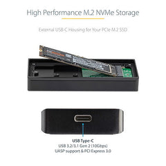 Gabinete Externo M.2 Nvme Para Ssd Pcie - Aluminio - Ip67 Resistente Al Agua, Polvo - Sólido - Usb-C 3.1 Gen 2 (10gbps) (M2e1bru31c) - Startech.Com Modelo M2e1bru31c
