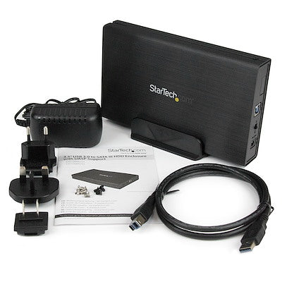 Gabinete Externo Usb 3.0 Carcasa Superspeed De Disco Duro Hdd Sata 3 Iii 6gbps De 3.5 Pulgadas Con Uasp - Aluminio Negro - Startech.Com Modelo S3510bmu33