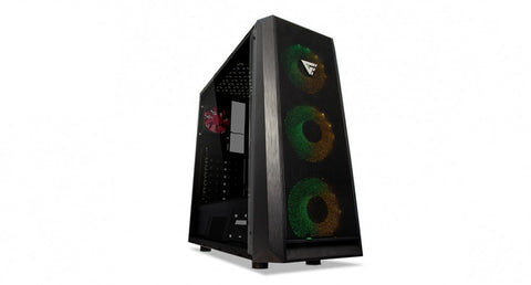 Gabinete Game Factor Atx Malla, Usb 3.0, 3vent 120mm Argb Sin Fte Csg502