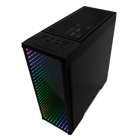 Gabinete Game Factor Atx Micro Atx Panel Cristal Templado Ventana Rgb Csg601