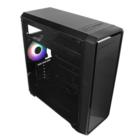 Gabinete Game Factor Atx,Usb 3.0, 1 Vent 120mm, Cristal Sin Fuente Csg300