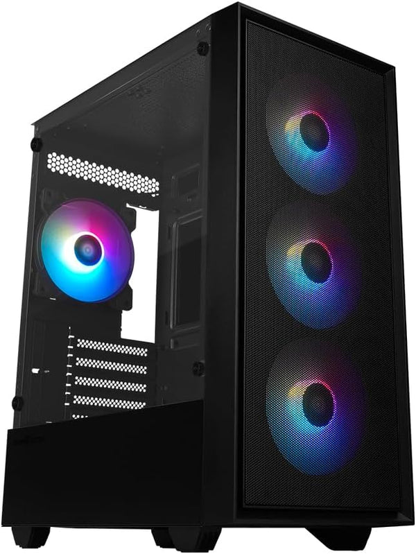 Gabinete Game Factor Matx, Usb 3.0, 4 Vent 120Mm Argb Sin Fuente Csg503