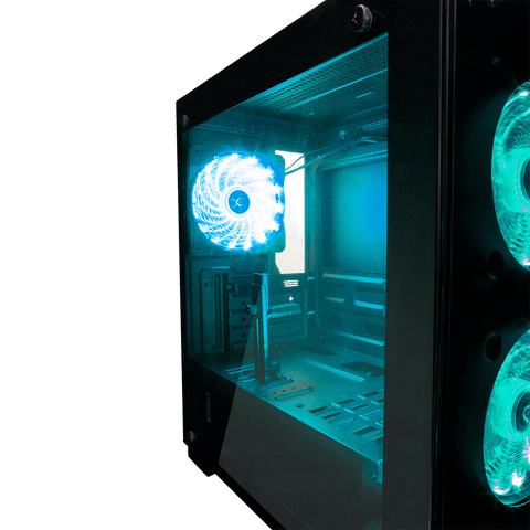 Gabinete Game Factor Micro Atx, 3 Vent 120mm Rgb, Cristal Sin Fuente Csg550