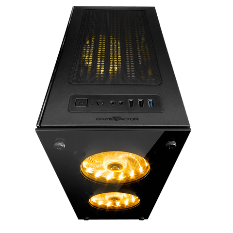 Gabinete Game Factor Micro Atx, 3 Vent 120mm Rgb, Cristal Sin Fuente Csg550