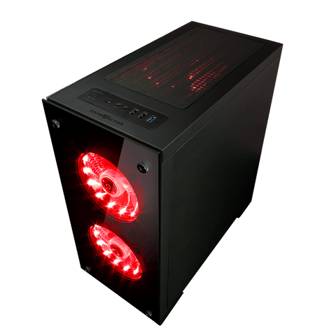 Gabinete Game Factor Micro Atx, 3 Vent 120mm Rgb, Cristal Sin Fuente Csg550