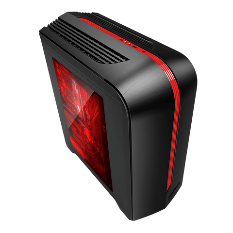 Gabinete Game Factor Rojo Matx Usb 3.0, 2 Vent 120mm Sin Fuente Csg500-Rd