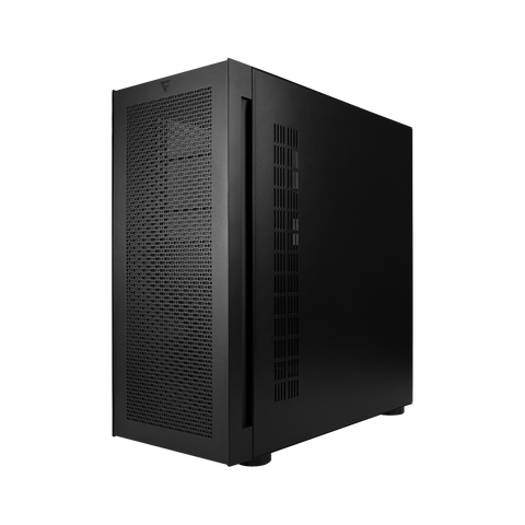 Gabinete Gamer Game Factor Csg800 Atx Lateral Modular Interactivo Rgb Con Ventana Usb3.0,  Sin Fte Negro