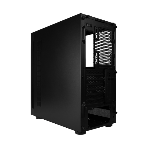 Gabinete Gamer Game Factor Csg800 Atx Lateral Modular Interactivo Rgb Con Ventana Usb3.0,  Sin Fte Negro