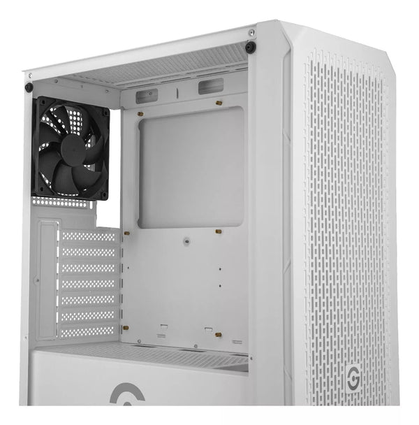 Gabinete Gamer Getttech Gcm-asgx1-01 Whitre Atx, 1 Ventilador, Usb 2.0 Y 3.0