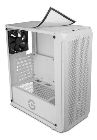 Gabinete Gamer Getttech Gcm-asgx1-01 Whitre Atx, 1 Ventilador, Usb 2.0 Y 3.0