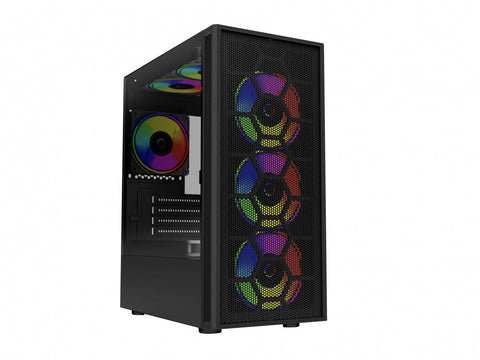 Gabinete Gamer Micro Torre Dragonflyii Atx Cristal Negro Balam Rush