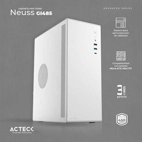 Gabinete Mini Torre Neuss Sfx, Frente Solido, Color Blanco, Ac-935159