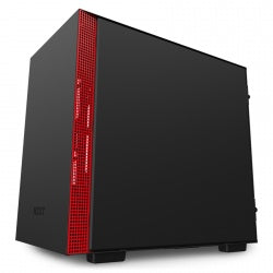 Gabinete Nzxt H210i Mini-Itx Tg 2vent Rgb Bk, Red S, Fte Ca-H210i-Br