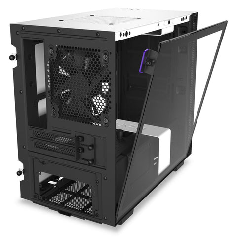 Gabinete Nzxt H210i Mini-Itx Tg 2vent Rgb Wh, Bk S, Fte Ca-H210i-W1