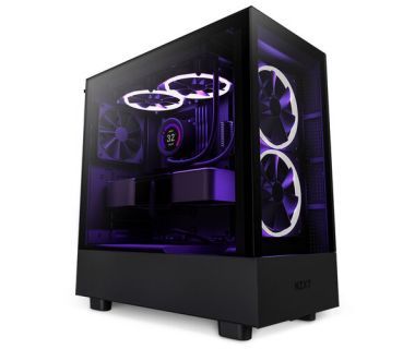 Gabinete Nzxt H5 Elite Mt Mini-Itx Eatx 2 Ventiladores Rgb, Sin Fuente, Negro - Cc-H51eb-01