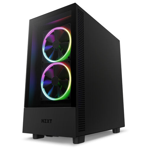 Gabinete Nzxt H5 Elite Mt Mini-Itx Eatx 2 Ventiladores Rgb, Sin Fuente, Negro - Cc-H51eb-01